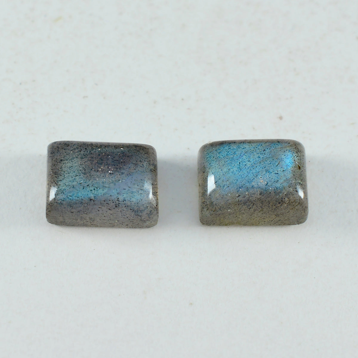 Labradorite 1PC Large 9x11 MM Emerald Cabochon Gray Brilliant semi Precious Loose Gemstones Huvudsaklig produktbild