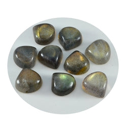 Labradorite 10PC Tiny 4x4 MM Heart Cabochon Gray Superior semi Precious Semi Precious Gemstone