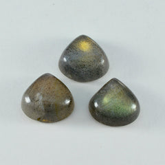 Labradorite 1PC Small 7x7 MM Heart Cabochon Gray Brilliant semi Precious Loose Gems