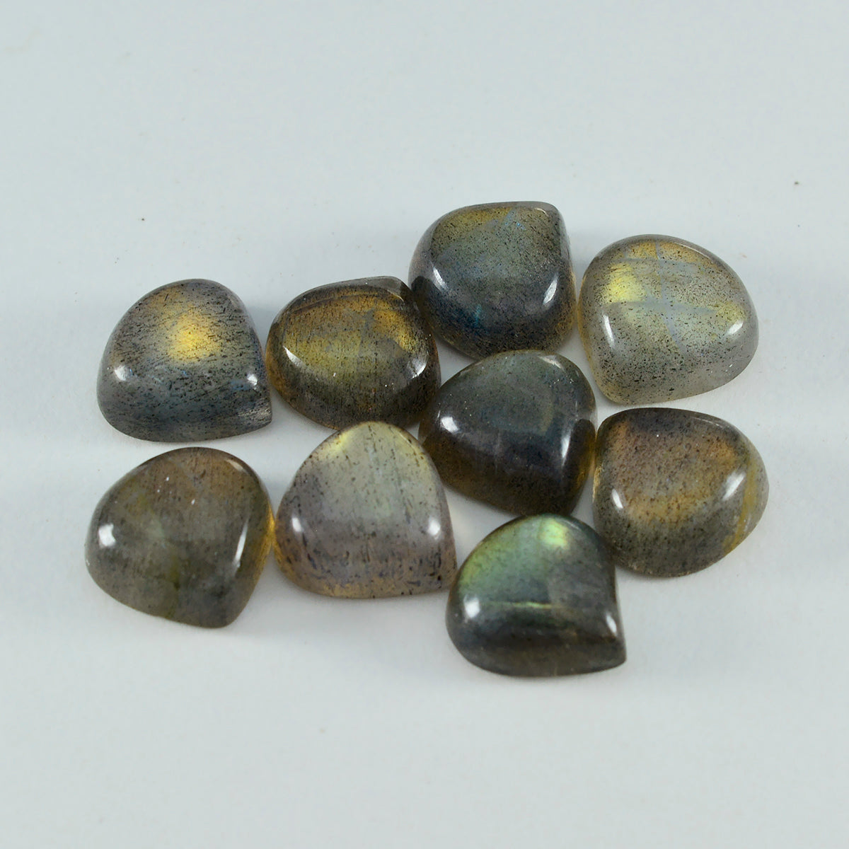 Labradorite 10PC Tiny 4x4 MM Heart Cabochon Gray Superior semi Precious Semi Precious Gemstone Image principale du produit