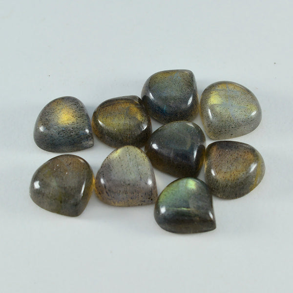 Labradorite 10PC Tiny 4x4 MM Heart Cabochon Gray Superior semi Precious Semi Precious Gemstone