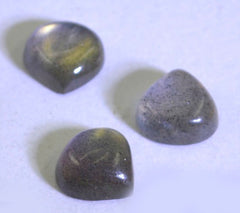 Labradorite 1PC Tiny 6x6 MM Heart Cabochon Gray Fiery semi Precious Gems