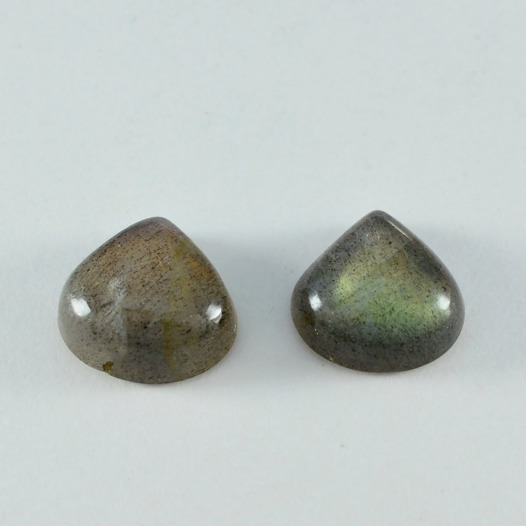Labradorite 1PC Small 7x7 MM Heart Cabochon Gray Brilliant semi Precious Loose Gems