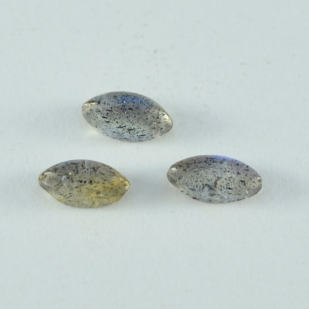 Labradorite 1PC Small 5x10 MM Marquise  Cabochon Gray High Quality semi Precious Loose Gemstones