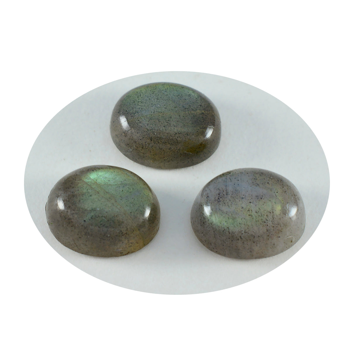 Labradorite 1PC Small 7x9 MM Oval Cabochon Gray Polished semi Precious Loose Gemstones