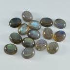 Labradorite 1PC Small 7x9 MM Oval Cabochon Gray Polished semi Precious Loose Gemstones