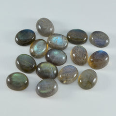 Labradorite 1PC Small 7x9 MM Oval Cabochon Gray Polished semi Precious Loose Gemstones