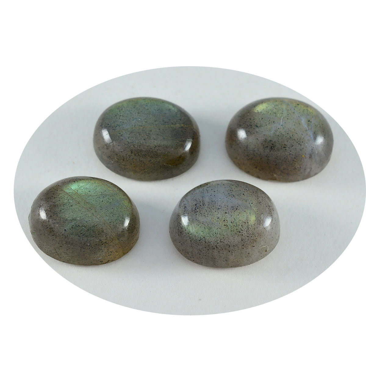 Labradorite 1PC Medium 8x10 MM Oval Cabochon Gray Luster semi Precious Precious Gemstone Secundaire afbeelding