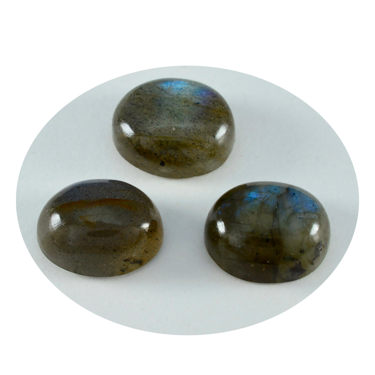 Labradorite 1PC Large 8x12 MM Oval Cabochon Gray Shine semi Precious Loose Gems
