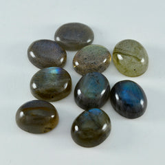 Labradorite 1PC Large 9x11 MM Oval Cabochon Gray Lustrous semi Precious Gems
