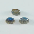 Labradorite 1PC Small 6x8 MM Oval Cabochon Gray Brilliant semi Precious Loose Gems