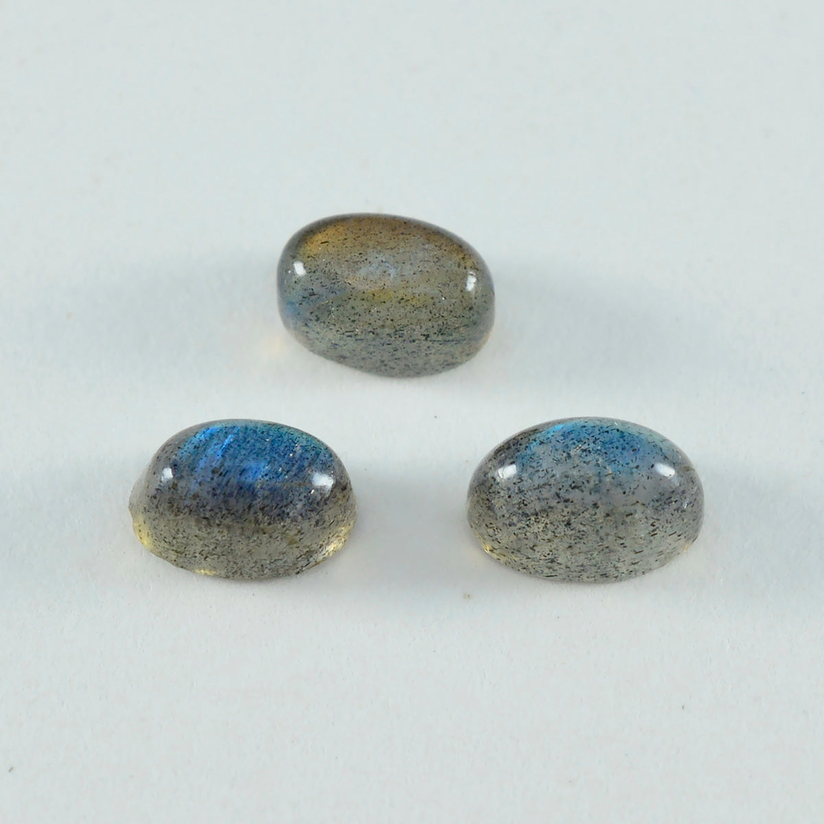 Labradorite 1PC Small 6x8 MM Oval Cabochon Gray Brilliant semi Precious Loose Gems