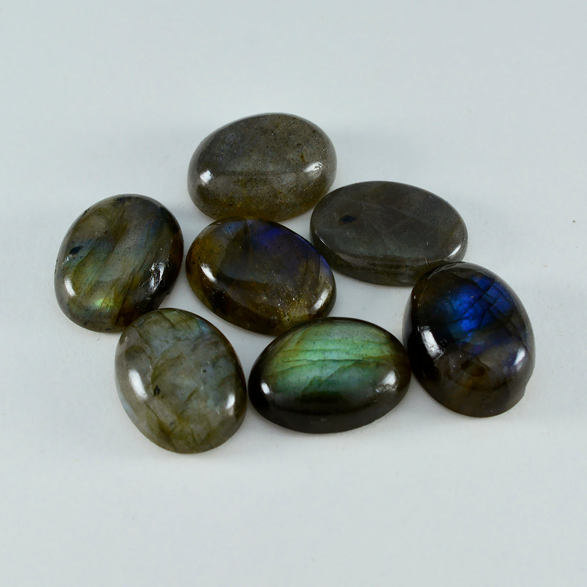 Labradorite 1PC Large 9x11 MM Oval Cabochon Gray Lustrous semi Precious Gems