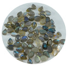 Labradorite 10PC Tiny 4x6 MM Pear Cabochon Gray Splendid semi Precious Semi Precious Gemstone
