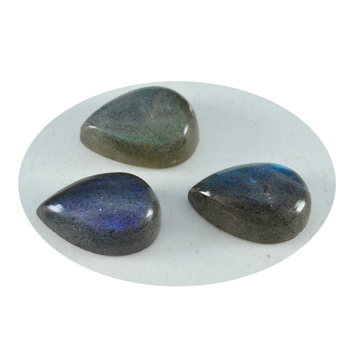 Labradorite 1PC Medium 7x10 MM Pear Cabochon Gray High Quality semi Precious Loose Gemstones Hoofdafbeelding