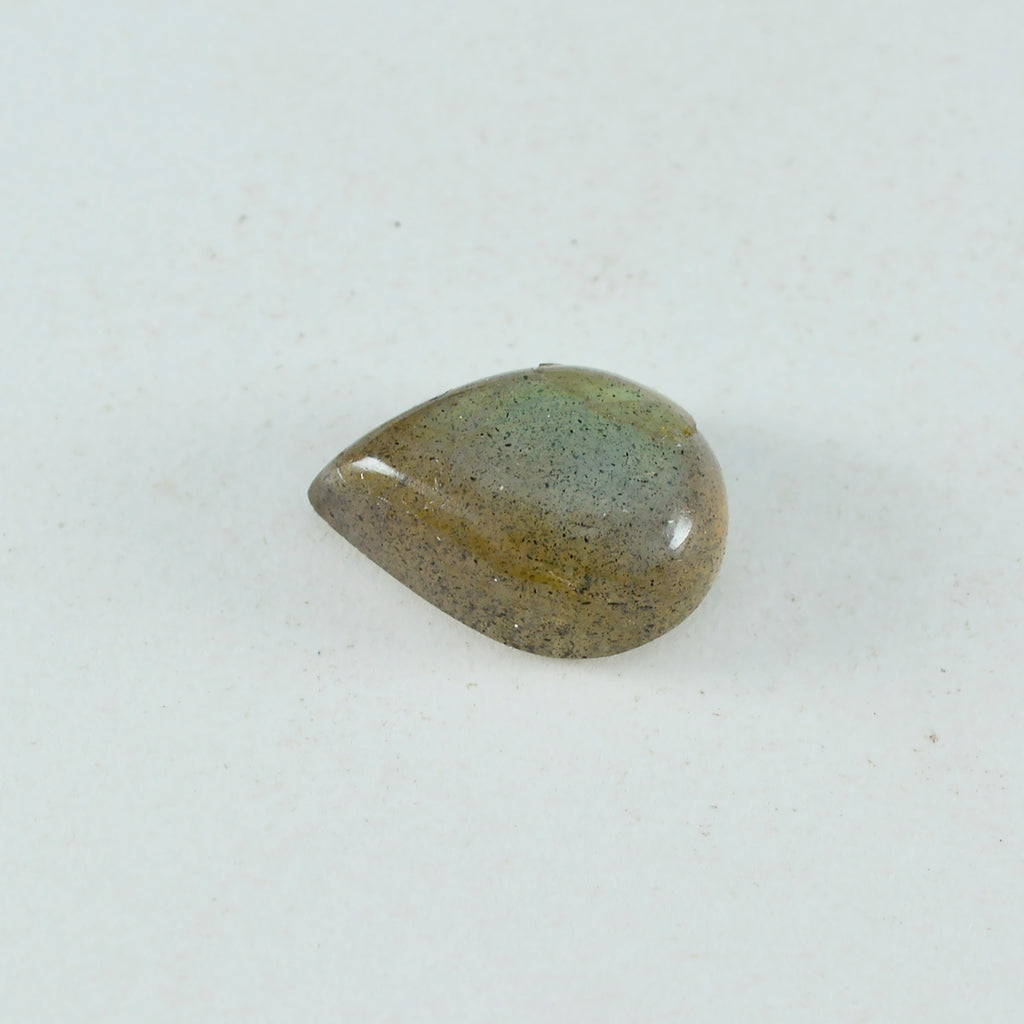 Labradorite 1PC Large 10x12 MM Pear Cabochon Gray Pure semi Precious Loose Gems