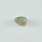 Labradorite 1PC Small 6x8 MM Pear Cabochon Gray Lustrous semi Precious Gems