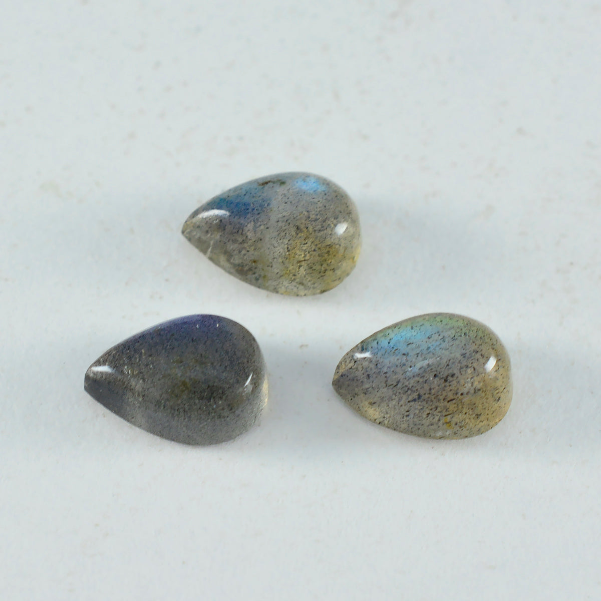 Labradorite 1PC Small 6x9 MM Pear Cabochon Gray Shine semi Precious Loose Gems