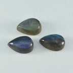 Labradorite 1PC Medium 8x10 MM Pear Cabochon Gray Natural semi Precious Semi Precious Gemstone