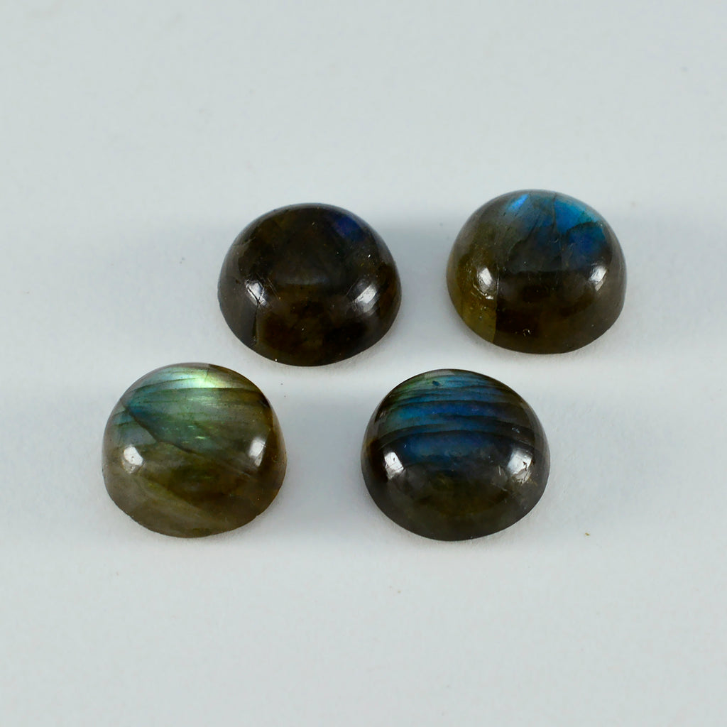 Labradorite 1PC Large 10x10 MM Round Cabochon Gray Polished semi Precious Loose Gemstones