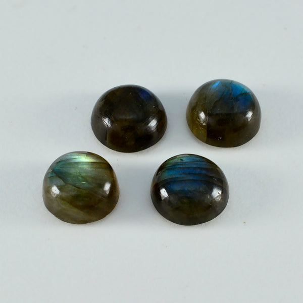 Labradorite 1PC Large 10x10 MM Round Cabochon Gray Polished semi Precious Loose Gemstones