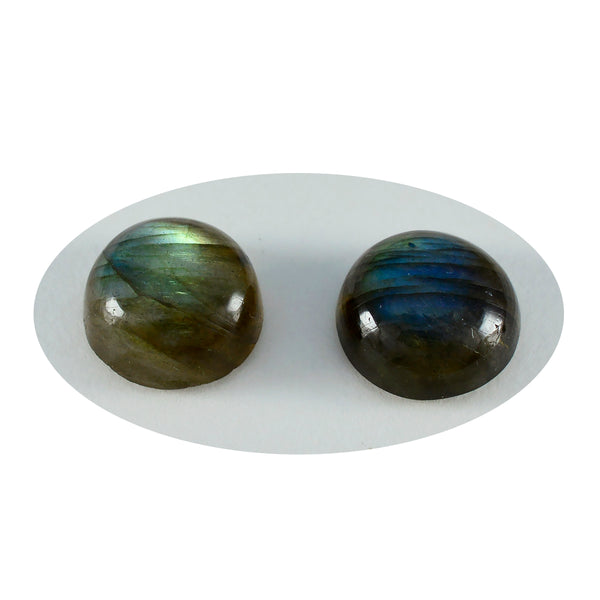 Labradorite 1PC Large 11x11 MM Round Cabochon Gray Splendid semi Precious Semi Precious Gemstone