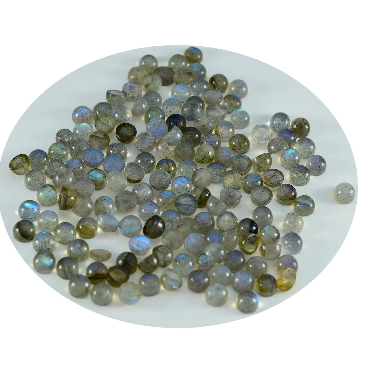 Labradorite 1PC Large 11x11 MM Round Cabochon Gray Splendid semi Precious Semi Precious Gemstone