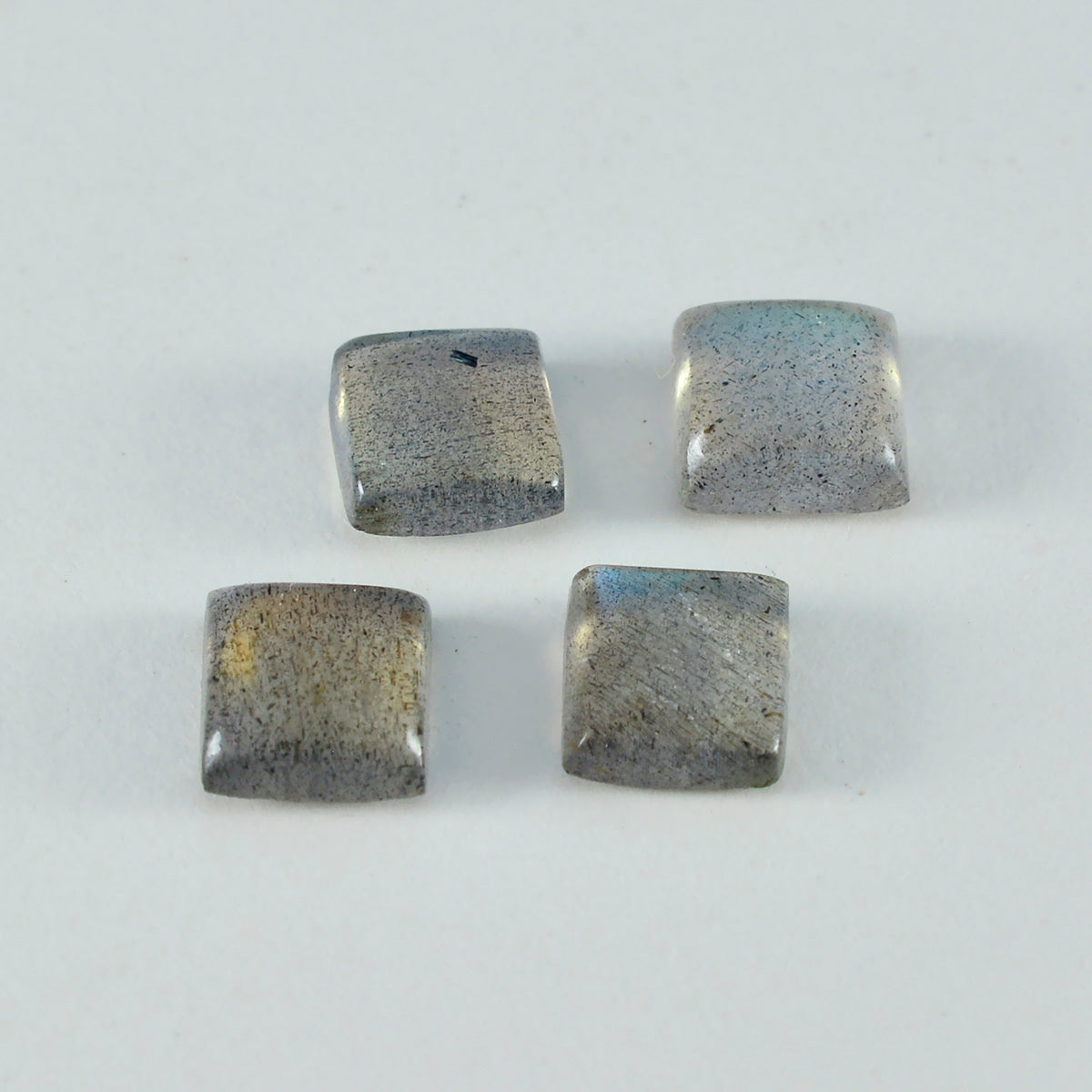Labradorite 1PC Large 10x10 MM Square Cabochon Gray Fiery semi Precious Loose Gemstone Imagen principal del producto