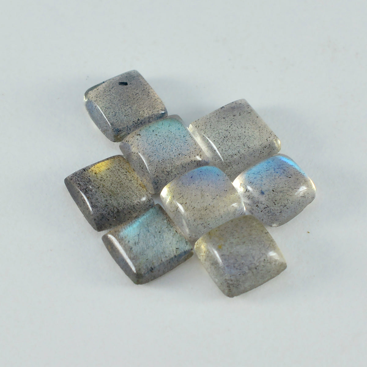 Labradorite 1PC Large 10x10 MM Square Cabochon Gray Fiery semi Precious Loose Gemstone