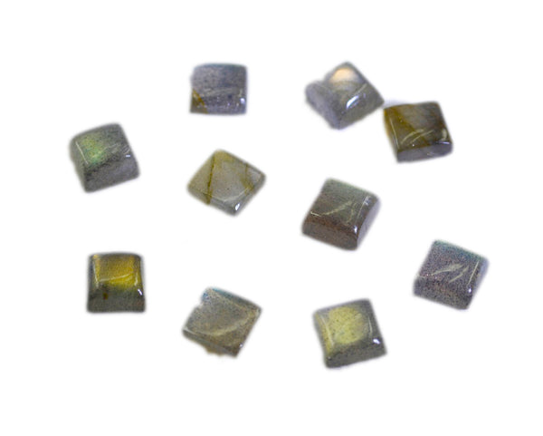 Labradorite 1PC Large 11x11 MM Square Cabochon Gray Brilliant semi Precious Loose Gemstones