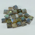 Labradorite 10PC Tiny 5x5 MM Square Cabochon Gray High Quality semi Precious Loose Gemstones