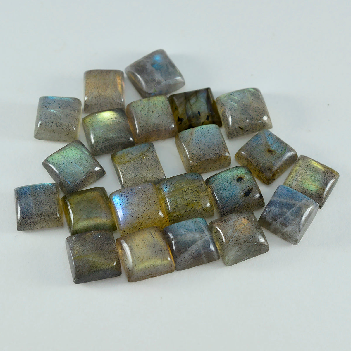 Labradorite 1PC Tiny 6x6 MM Square Cabochon Gray Natural semi Precious Semi Precious Gemstone