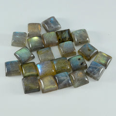 Labradorite 10PC Tiny 5x5 MM Square Cabochon Gray High Quality semi Precious Loose Gemstones
