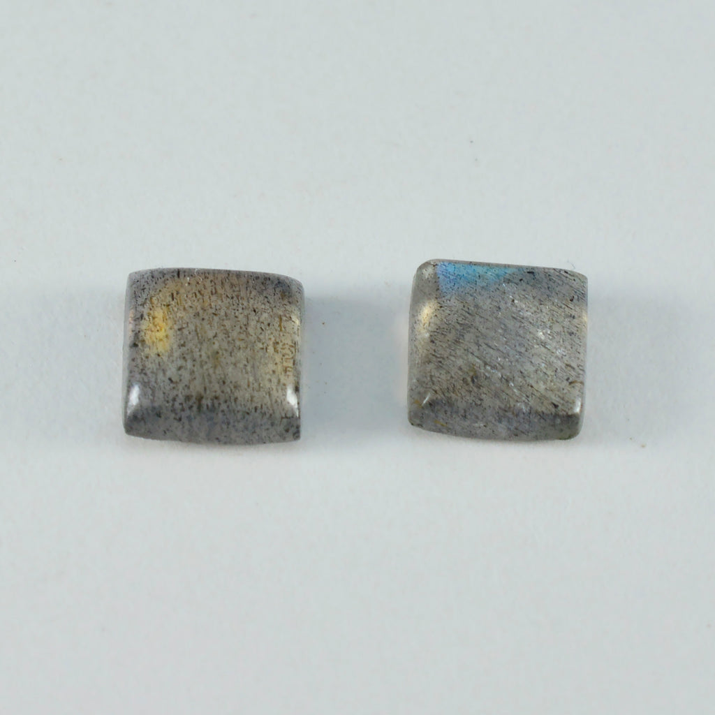 Labradorite 1PC Small 8x8 MM Square Cabochon Gray Superior semi Precious Gems