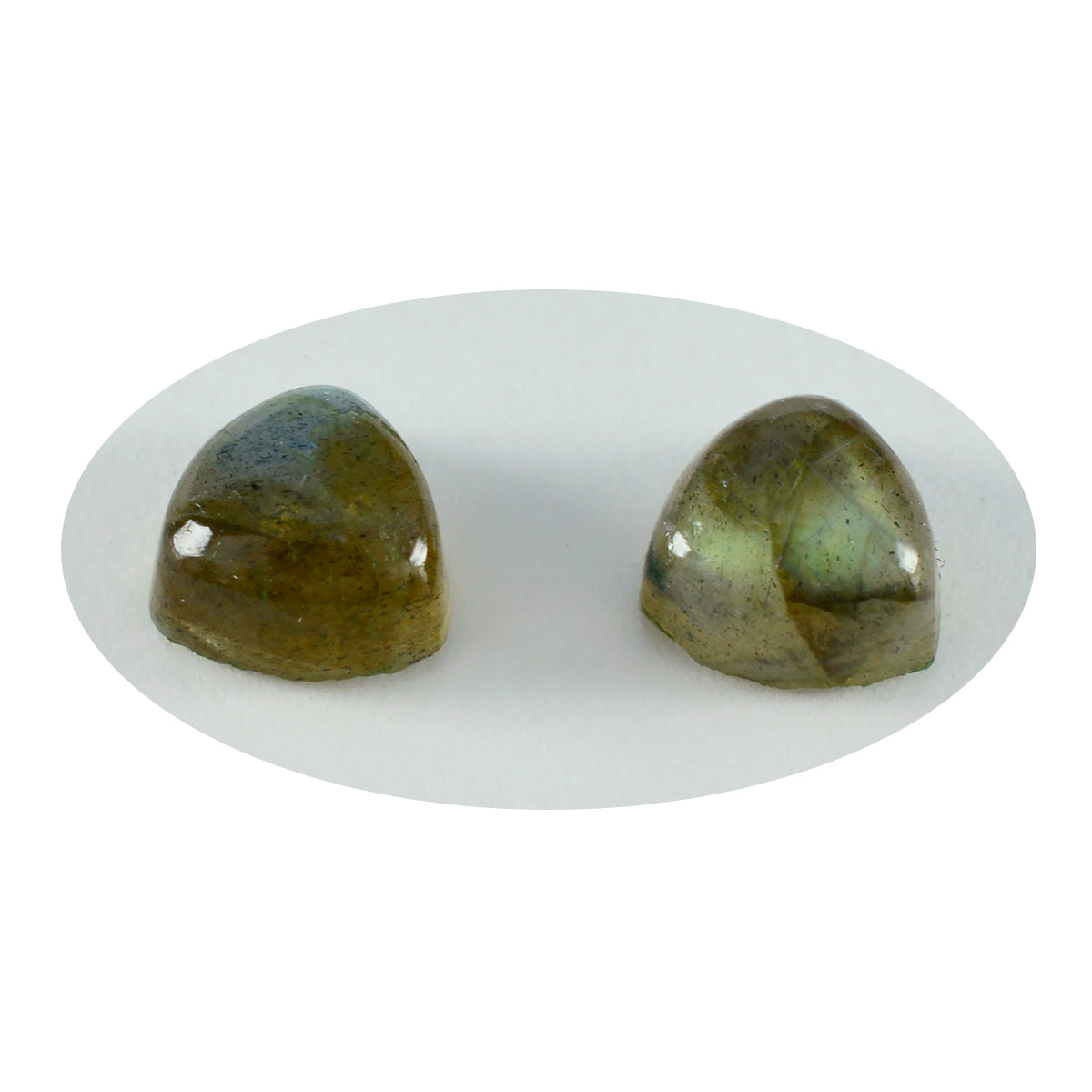 Labradorite 1PC Large 10x10 MM Triangle Cabochon Gray High Quality semi Precious Precious Gemstone メイン画像