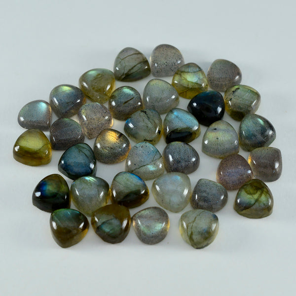 Labradorite 10PC Tiny 4x4 MM Triangle Cabochon Gray Polished semi Precious Precious Gemstone