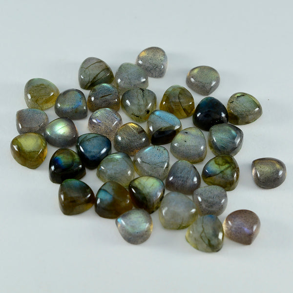Labradorite 1PC Tiny 6x6 MM Triangle Cabochon Gray Luster semi Precious Loose Gems
