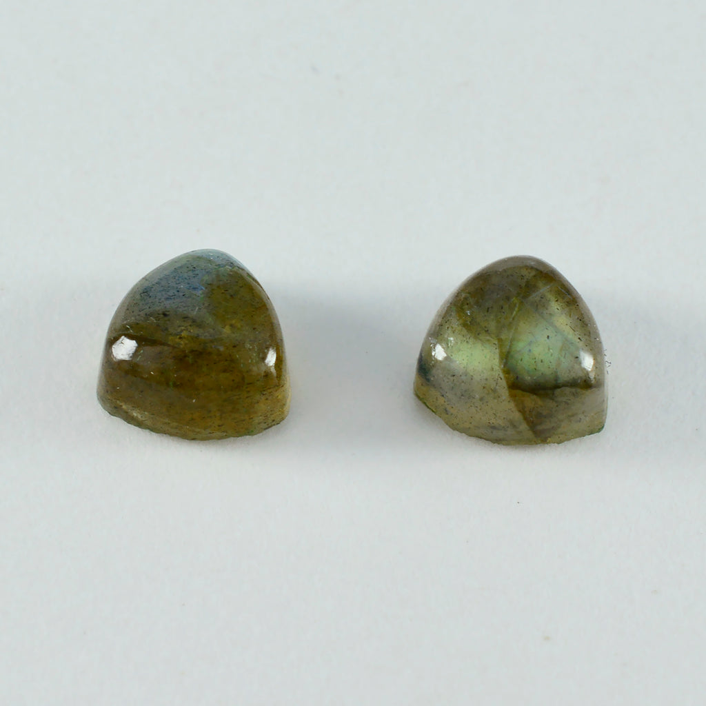 Labradorite 1PC Tiny 6x6 MM Triangle Cabochon Gray Luster semi Precious Loose Gems