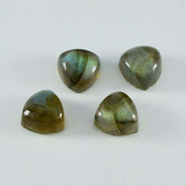 Labradorite 1PC Small 8x8 MM Triangle Cabochon Gray Shine semi Precious Loose Gemstones