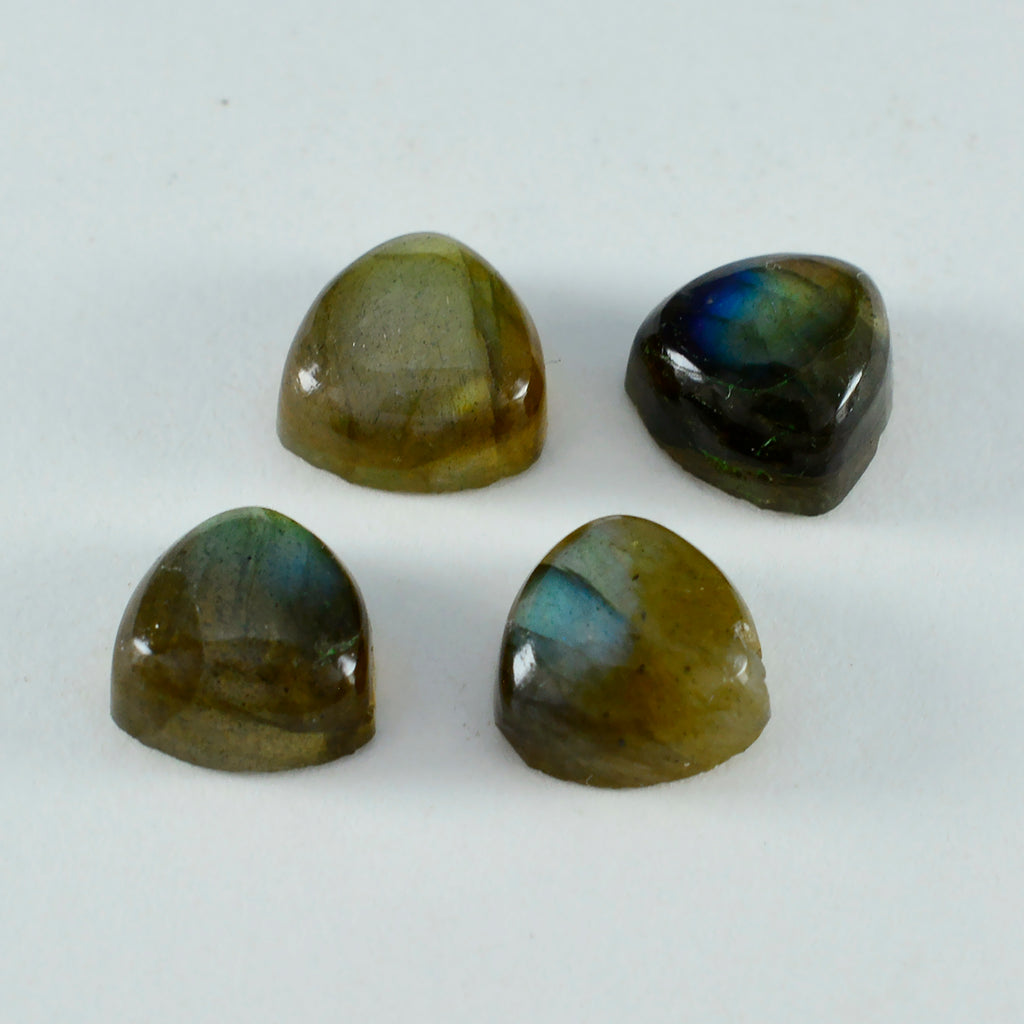 Labradorite 1PC Small 8x8 MM Triangle Cabochon Gray Shine semi Precious Loose Gemstones