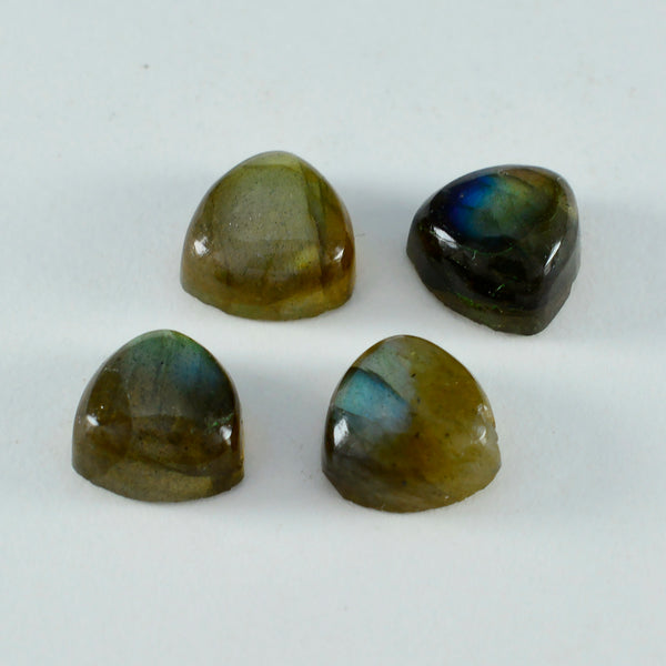 Labradorite 1PC Small 8x8 MM Triangle Cabochon Gray Shine semi Precious Loose Gemstones