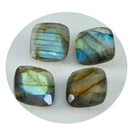 Labradorite 1PC Large 10x10 MM Cushion Faceted Gray Shine Semi Precious Loose Gems