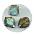 Labradorite 1PC Large 11x11 MM Cushion Faceted Gray Fine Semi Precious Loose Gemstone