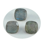 Labradorite 1PC Chunky 14x14 MM Cushion Faceted Gray Genuine Semi Precious Loose Gems