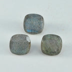 Labradorite 1PC Chunky 15x15 MM Cushion Faceted Gray Superior Semi Precious Loose Gemstone