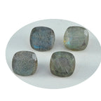 Labradorite 1PC Chunky 15x15 MM Cushion Faceted Gray Superior Semi Precious Loose Gemstone