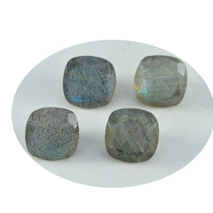 Labradorite 1PC Chunky 15x15 MM Cushion Faceted Gray Superior Semi Precious Loose Gemstone