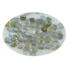 Labradorite 1PC Tiny 5x5 MM Cushion Faceted Gray Sparkling Semi Precious Gems
