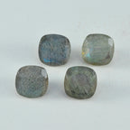 Labradorite 1PC Large 11x11 MM Cushion Faceted Gray Fine Semi Precious Loose Gemstone