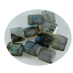Labradorite 1PC Large 10x12 MM Emerald Faceted Gray Shine Semi Precious Loose Gemstones